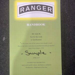 Cover of a U.S. Army Ranger Handbook sample edition.