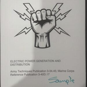 Illustration of a clenched fist with lightning bolts symbolizing electric power.